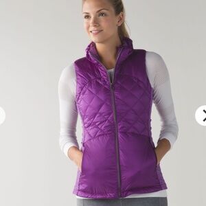 Lululemon Down For A Run Vest Tender Violet - size 4